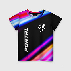 Детская футболка Portal fast light neon stripes