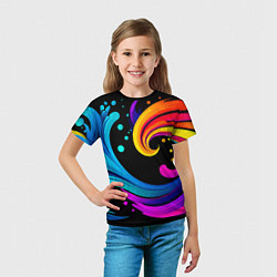 Футболка детская Joy wave - ai art fantasy, цвет: 3D-принт — фото 2
