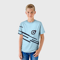 Футболка детская Half life geometry steel, цвет: 3D-принт — фото 2