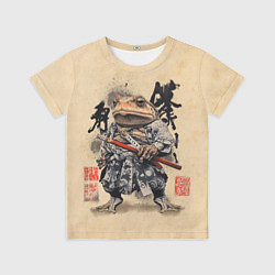 Футболка детская Жаба самурай - japan aesthetic, цвет: 3D-принт