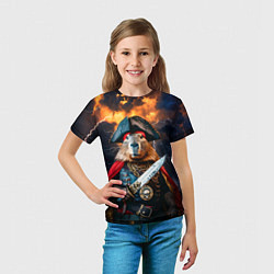 Футболка детская Капибара - король пиратов, цвет: 3D-принт — фото 2