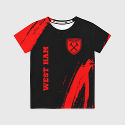 Футболка детская West Ham - red gradient вертикально, цвет: 3D-принт