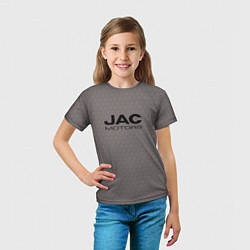 Футболка детская Jac motors мозаика серо-коричневый, цвет: 3D-принт — фото 2