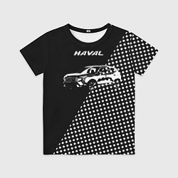 Футболка детская Haval чёрно-белый, цвет: 3D-принт