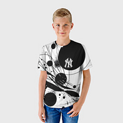 Футболка детская New York Yankees baseball team - abstraction, цвет: 3D-принт — фото 2