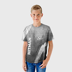 Футболка детская Hitman - grey gradient вертикально, цвет: 3D-принт — фото 2