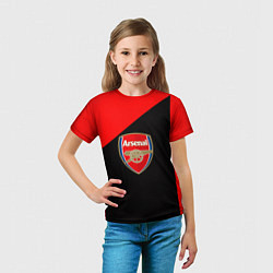 Футболка детская Арсенал фк геометрия, цвет: 3D-принт — фото 2