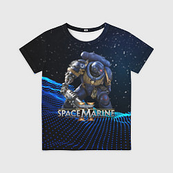 Футболка детская Warhammer 40000 space marine 2 ультрамарин, цвет: 3D-принт