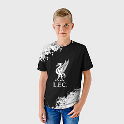 Футболка детская Ливерпуль краски текстура, цвет: 3D-принт — фото 2