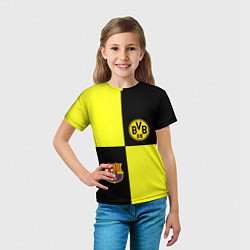 Футболка детская Barcelona x Borussia, цвет: 3D-принт — фото 2