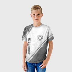 Футболка детская Borussia - white gradient вертикально, цвет: 3D-принт — фото 2