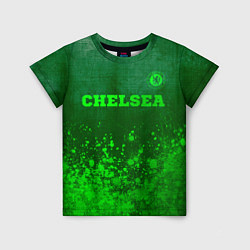 Детская футболка Chelsea - green gradient посередине