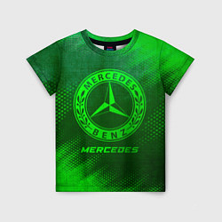 Детская футболка Mercedes - green gradient