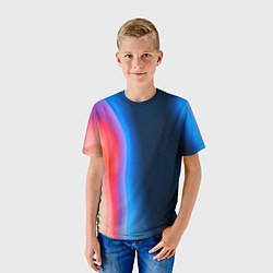 Футболка детская Неоновый градиент разводы, цвет: 3D-принт — фото 2