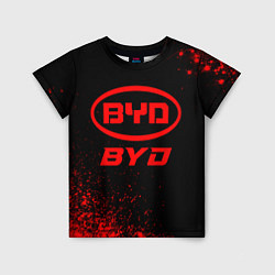 Детская футболка BYD - red gradient