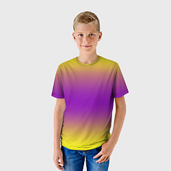 Футболка детская Градиент текстура абстракция, цвет: 3D-принт — фото 2