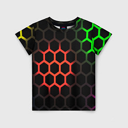 Детская футболка Hexagon neon