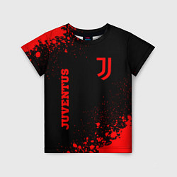 Детская футболка Juventus - red gradient вертикально