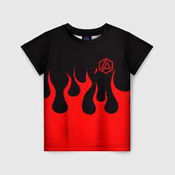 Детская футболка Linkin park logo fire