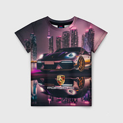 Детская футболка Porshe night city