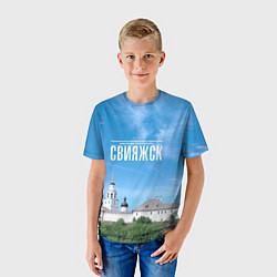 Футболка детская Град Свияжск музей-заповедник, цвет: 3D-принт — фото 2