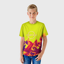 Футболка детская Starfield fire steel, цвет: 3D-принт — фото 2