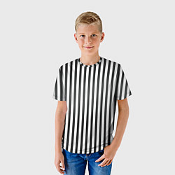 Футболка детская Полоски - Битлджус, цвет: 3D-принт — фото 2