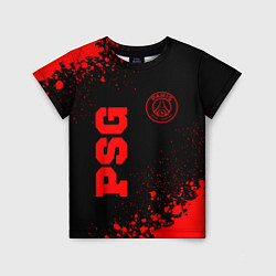 Детская футболка PSG - red gradient вертикально