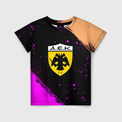 Детская футболка AEK fc geometry splash