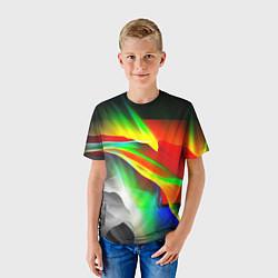 Футболка детская Текстура краски, цвет: 3D-принт — фото 2