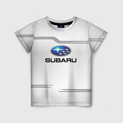 Детская футболка Subaru auto steel metal