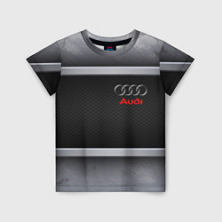 Детская футболка Audi metal texture