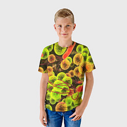 Футболка детская Вирусы текстура, цвет: 3D-принт — фото 2