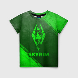 Детская футболка Skyrim - green gradient