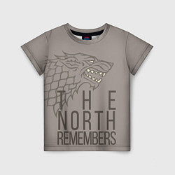 Футболка детская The North Remembers game of thrones, цвет: 3D-принт