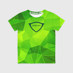 Футболка детская Genesis green poly, цвет: 3D-принт