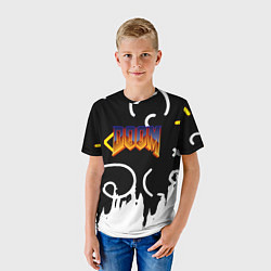 Футболка детская Doom game pattern, цвет: 3D-принт — фото 2
