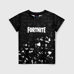 Детская футболка Fortnite pattern black