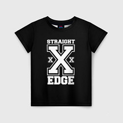 Футболка детская Straight edge SXE, цвет: 3D-принт