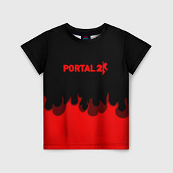 Детская футболка Portal fire abstraction