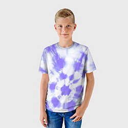 Футболка детская Фиолетовый арт тай дай, цвет: 3D-принт — фото 2