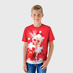 Футболка детская Креативная снегурочки - высокая мода, цвет: 3D-принт — фото 2