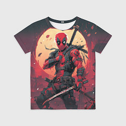 Футболка детская Дэдпул самурай, цвет: 3D-принт