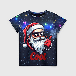 Детская футболка Cool Santa in glasses