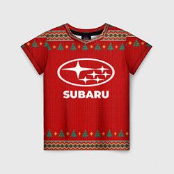 Футболка детская Subaru new year, цвет: 3D-принт