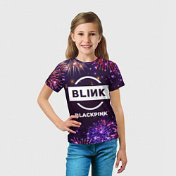Футболка детская Праздничный Blackpink, цвет: 3D-принт — фото 2