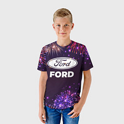 Футболка детская Праздничный Ford, цвет: 3D-принт — фото 2