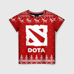 Футболка детская Новогодний Dota с оленями, цвет: 3D-принт