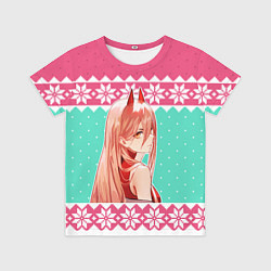 Футболка детская Новогодний свитер Пауэр из Человек-бензопила, цвет: 3D-принт