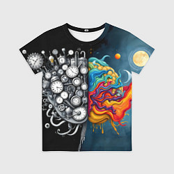 Футболка детская Креативный мозг, цвет: 3D-принт